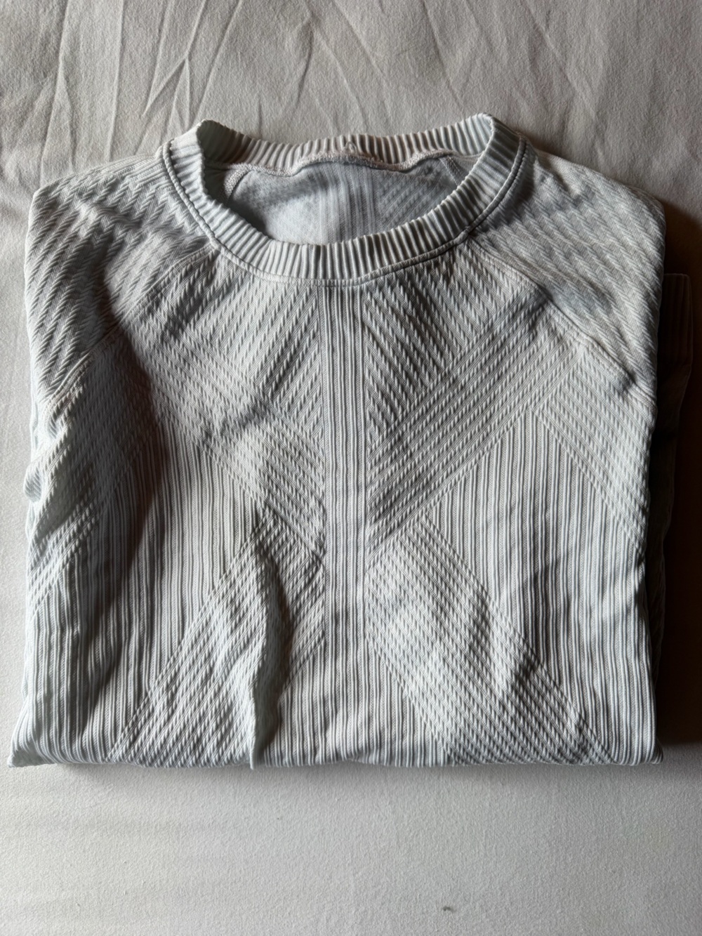 lululemon athletica White Textured Long Sleeve Crew